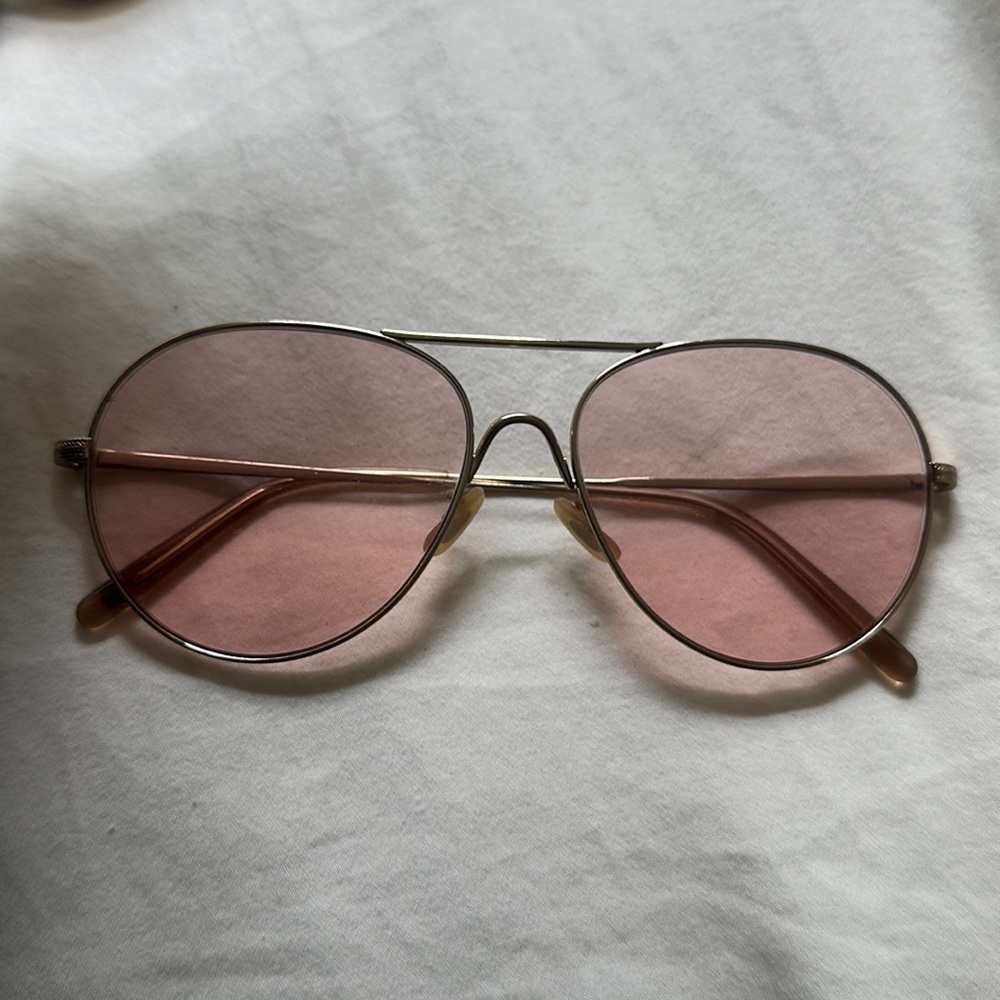Oliver Peoples Pink Aviator Sunglasses